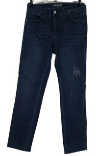 Dámske tmavomodré skinny rifle Zabaione