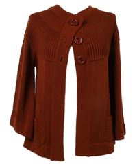 Dámský rezavý propínací svetr Cheer