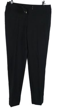 Dámské černé společenské kalhoty s puky George 