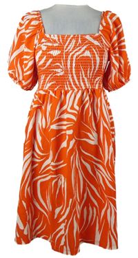 Dámské červeno-smetanové vzorované žabičkové šaty George 