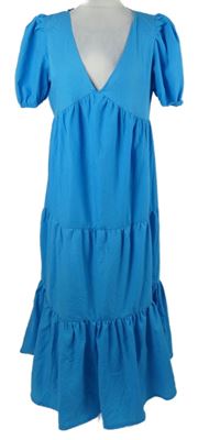 Dámské modré těhotenské midi šaty MissGuided 