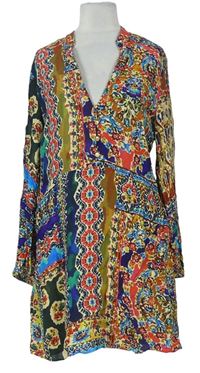 Dámska farebná vzorovaná blúzková á tunika Zara