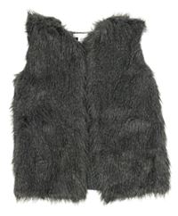 Sivá kožešinovo/pletená vesta Primark