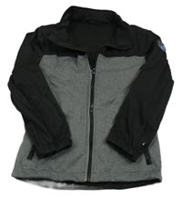 Čierno-sivá softshellová bunda