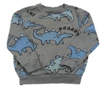Šedá mikina s dinosaury F&F