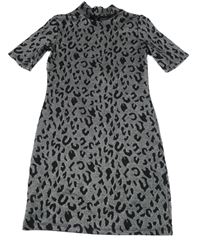 Černo-stříbrné šaty s flíčky C&A