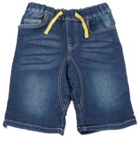 Tmavomodré teplákové riflové kraťasy kids