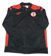 Čierno-červená prepínaci športová mikina s logom Joma