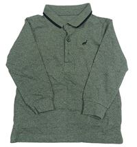 Khaki melírované polo triko s dinem Matalan