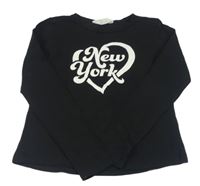 Čierne tričko s nápisom H&M