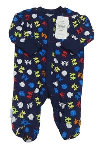Nové- Tmavomodrý overal se slony a panáčky Matalan