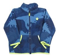 Modro-tmavomodrá vzorovaná fleecová propínací mikina s hvězdou F&F