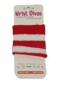 Nové - Červeno-bílé pruhované potítko