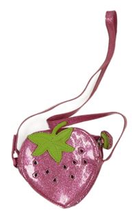 Růžová třpytivá kabelka - jahoda George