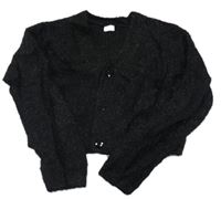 Čierny trblietavý prepínaci crop sveter F&F