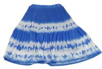 Modro-biela batikovaná plisovaná sukňa Dunnes