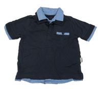 Tmavomodré polo tričko s košilí Jako-o