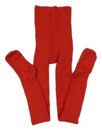 Červené punčocháče Tchibo