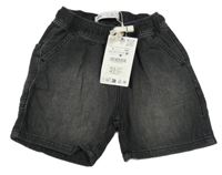 Nové - Tmavošedé lehké riflové kraťasy Zara