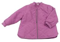 Růžovofialová prošívaná šusťáková jarní zateplená bunda H&M