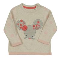 Svetlobéžový sveter s myškou Mothercare
