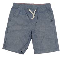 Modré melírované kraťasy riflového vzhledu H&M