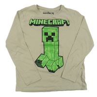 Béžové triko Minecraft 