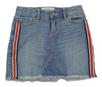 Modrá rifľová sukňa s pruhom Abercrombie&Fitch