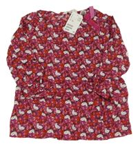 Nové - Ružovo-červené šaty s mašlemi - Hello Kitty H&M