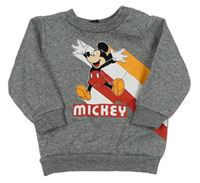 Sivá melírovaná mikina s Mickeym Primark