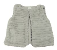 Sivá kožušinová podšitá vesta River Island