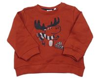 Červená mikina so losom Blukids