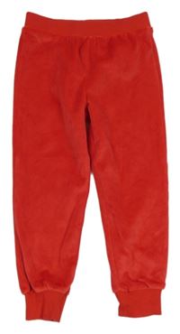 Červené plyšové nohavice F&F