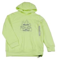 Nové - Limetková mikina s ovladačem a kapucí Dunnes