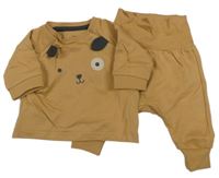 2set - Béžová mikina s pejskem + tepláky H&M