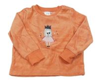Oranžová plyšová mikina s princeznou Lily&Dan
