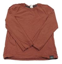 Ružové rebrované tričko s prúžkami Little kids