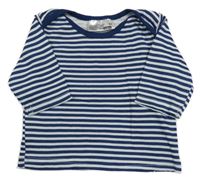 Tmavomodro-bílé pruhované triko Ergee 