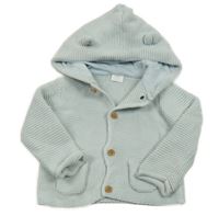 Světlemodrý propínací svetr s kapucí Next