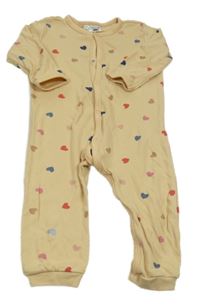 Béžový overal se srdíčky Ergee