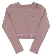 Ružové crop športové tričko s logom Kappa