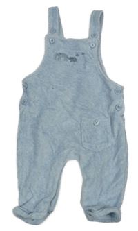 Světlemodré sametové laclové kalhoty se slony Next