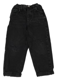 Čierne loose rifle s vyšúchaním Primark