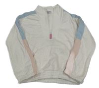 Bielo-farebná batikovaná crop mikina Primark