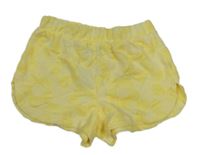 Žlté bavlnené kraťasy s froté kvety Kiki&Koko