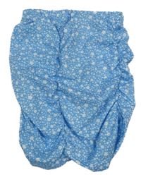 Modrá nařasená kvetovaná sukňa Shein