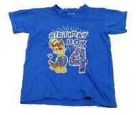 Modré narozeninové tričko s Chasem - Tlapková patrola B&C