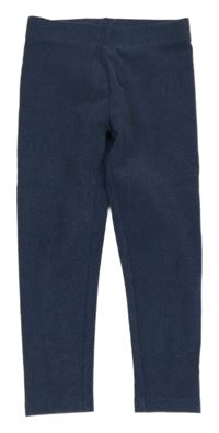 Modré rebrované legíny Nutmeg