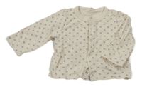 Smotanová prepínaci mikina so vzorom Petit Bateau