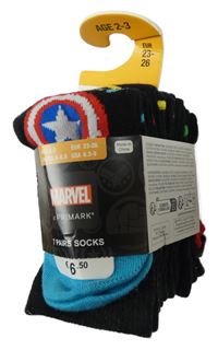 Nové - 7x Černé ponožky s obrázky Marvel Primark vel. 23-26